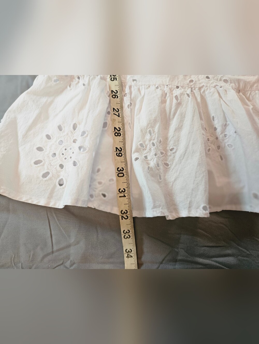 1. State Womens White Eyelet Short Sleeve V-neck Cotton Mini Dress Size Small - Picture 10 of 14